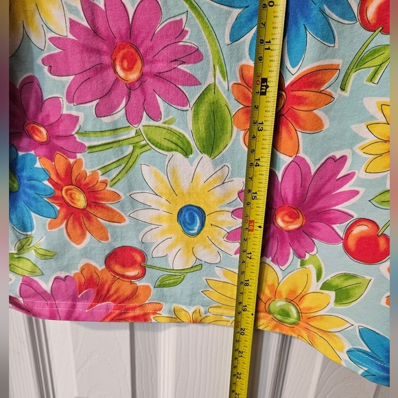 Vintage SML SPORT Colorful Floral Print Top - Picture 5 of 6